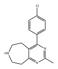 5H-Pyrimido[4,5-d]azepine, 4-(4-chlorophenyl)-6,7,8,9-tetrahydro-2-methyl- Structure