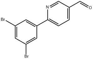 6-(3,5-Dibromophenyl)nicotinaldehyde Structure