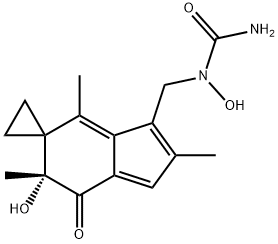 Urea, N-[[(6'R)-6',7'-dihydro-6'-hydroxy-2',4',6'-trimethyl-7'-oxospiro[cyclopropane-1,5'-[5H]inden]-3'-yl]methyl]-N-hydroxy- Structure