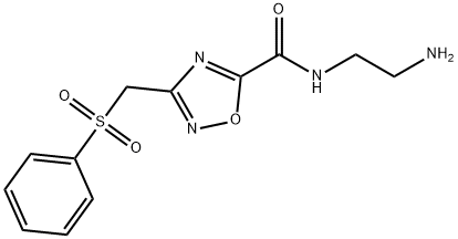 1,2,4-Oxadiazole-5-carboxamide, N-(2-aminoethyl)-3-[(phenylsulfonyl)methyl]- Structure