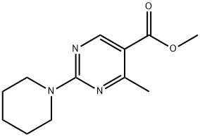 Methyl 4-methyl-2-(1-piperidinyl)-5-pyrimidinecarboxylate Structure