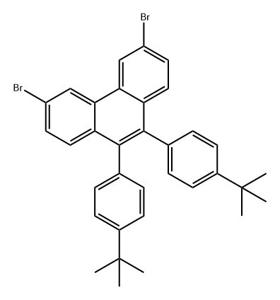 Phenanthrene, 3,6-dibromo-9,10-bis[4-(1,1-dimethylethyl)phenyl]- Structure