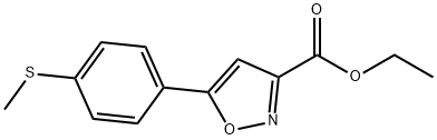 3-Isoxazolecarboxylic acid, 5-[4-(methylthio)phenyl]-, ethyl ester Structure