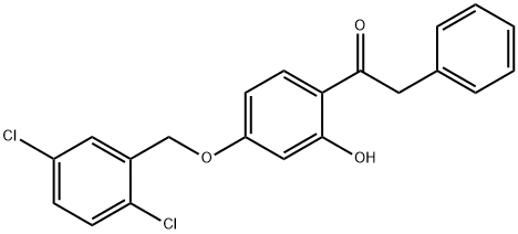 JR-6993, 1-(4-(2,5-Dichlorobenzyloxy)-2-hydroxyphenyl)-2-phenylethanone, 97% Structure