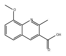 3-Quinolinecarboxylic acid, 8-methoxy-2-methyl- 구조식 이미지