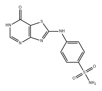 4-((7-hydroxythiazolo[4,5-d]pyrimidin-2-yl)amino)benzenesulfonamide Structure