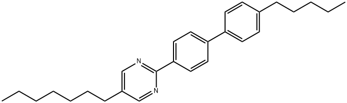 Pyrimidine, 5-heptyl-2-(4'-pentyl[1,1'-biphenyl]-4-yl)- Structure