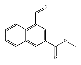 2-Naphthalenecarboxylic acid, 4-formyl-, methyl ester 구조식 이미지