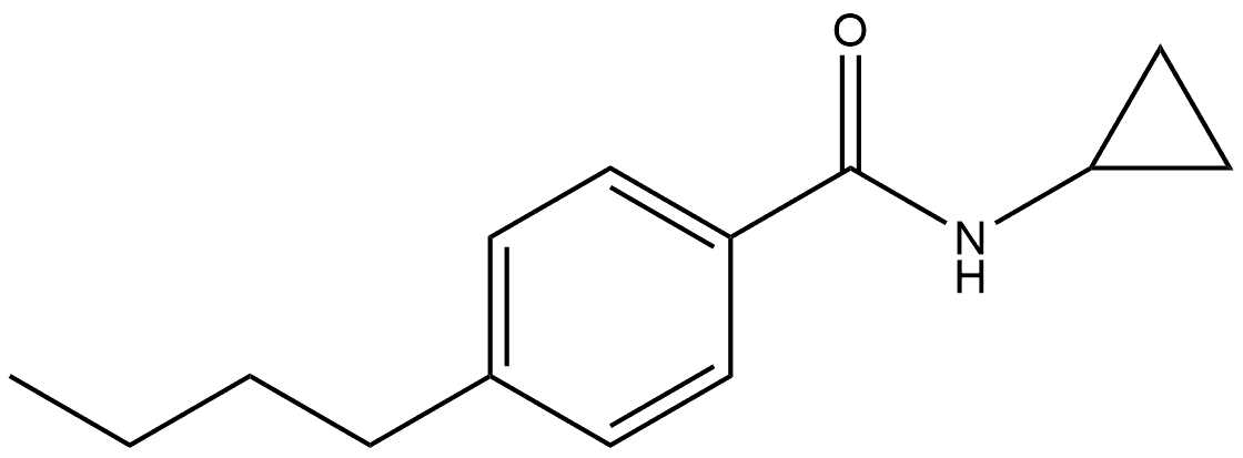 4-Butyl-N-cyclopropylbenzamide 구조식 이미지