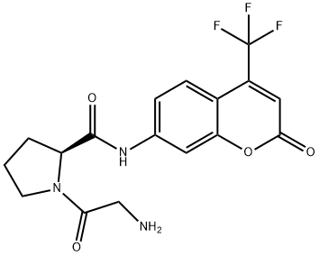 L-Prolinamide, glycyl-N-[2-oxo-4-(trifluoromethyl)-2H-1-benzopyran-7-yl]- Structure