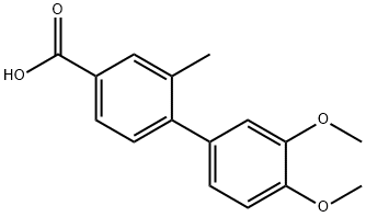 4-(3,4-Dimethoxyphenyl)-3-methylbenzoic acid Structure