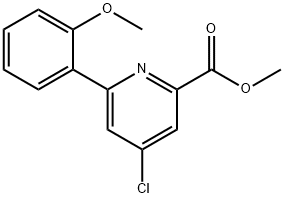 2-Pyridinecarboxylic acid, 4-chloro-6-(2-methoxyphenyl)-, methyl ester 구조식 이미지