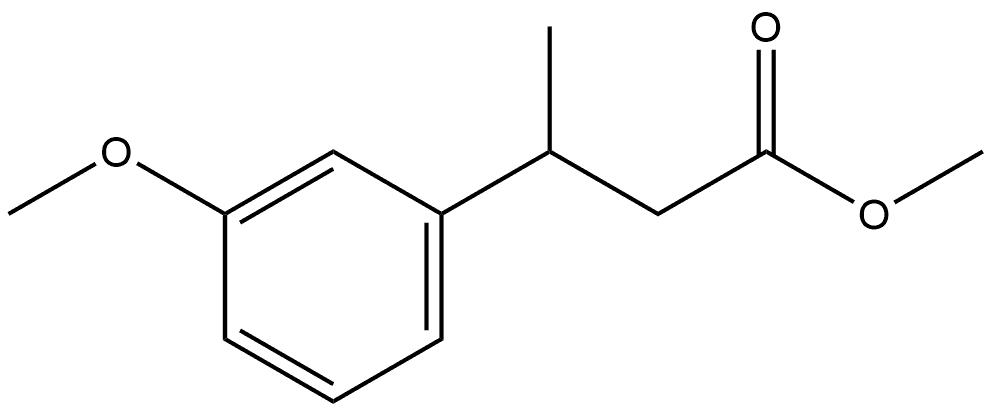 Benzenepropanoic acid, 3-methoxy-β-methyl-, methyl ester, (+)- Structure