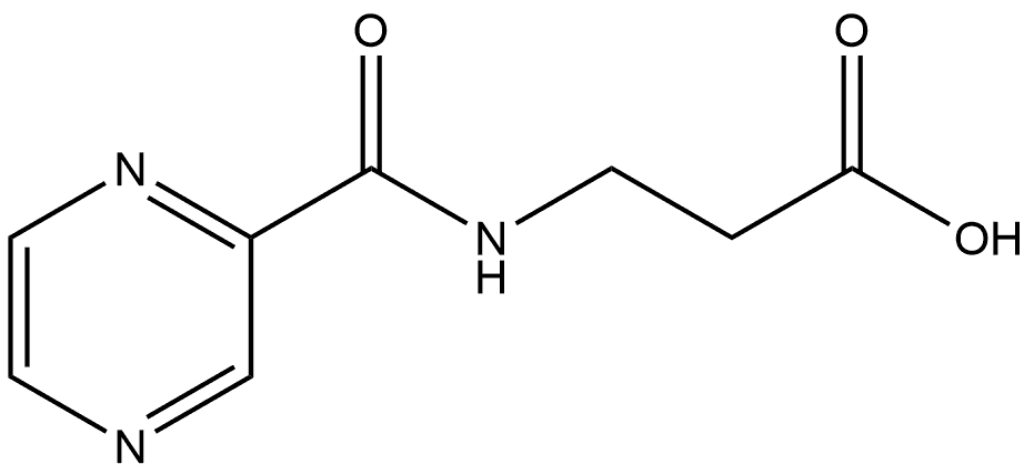 3-(pyrazin-2-ylformamido)propanoic Acid Structure