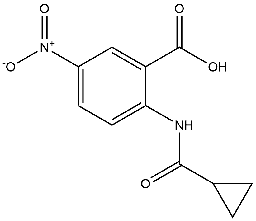 2-[(Cyclopropylcarbonyl)amino]-5-nitrobenzoic acid Structure