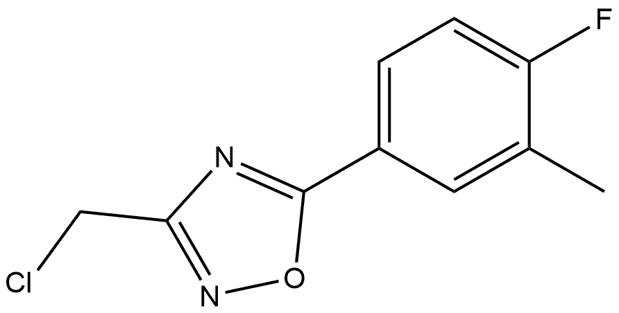 3-(Chloromethyl)-5-(4-fluoro-3-methylphenyl)-1,2,4-oxadiazole Structure