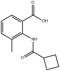 Benzoic acid, 2-[(cyclobutylcarbonyl)amino]-3-methyl- Structure