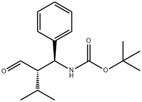 Carbamic acid, N-[(1S,2S)-2-formyl-3-methyl-1-phenylbutyl]-, 1,1-dimethylethyl ester 구조식 이미지