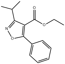 4-Isoxazolecarboxylic acid, 3-(1-methylethyl)-5-phenyl-, ethyl ester Structure