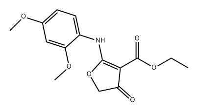 3-Furancarboxylic acid, 2-[(2,4-dimethoxyphenyl)amino]-4,5-dihydro-4-oxo-, ethyl ester 구조식 이미지