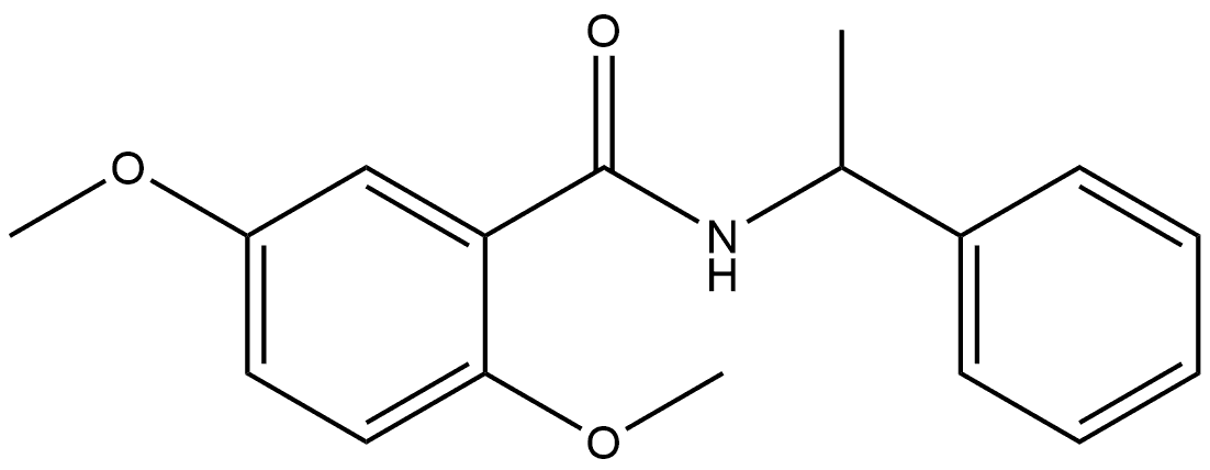 2,5-Dimethoxy-N-(1-phenylethyl)benzamide Structure