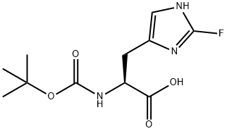 (S)-N-Boc-2-fluoro-histidine Structure