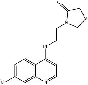 4-Thiazolidinone, 3-[2-[(7-chloro-4-quinolinyl)amino]ethyl]- Structure