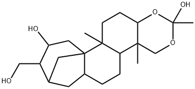 4H-8,11a-Methanocyclohepta[5,6]naphtho[2,1-d]-1,3-dioxin-2,10-diol, tetradecahydro-9-(hydroxymethyl)-2,4a,11b-trimethyl- (9CI) Structure