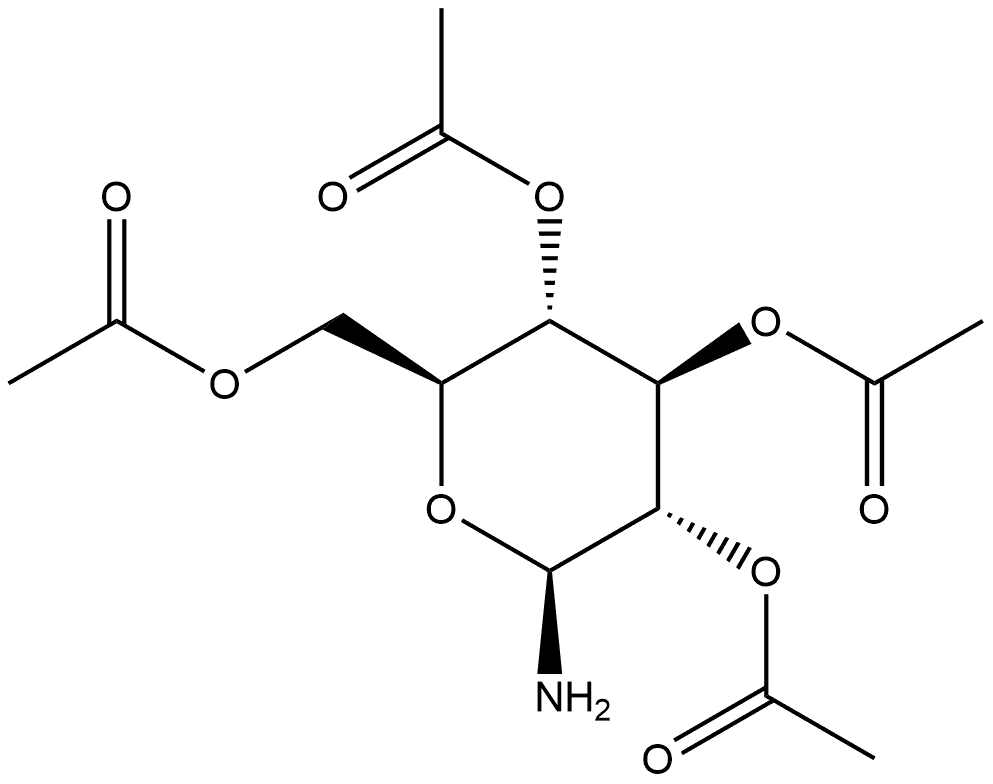 β-L-Glucopyranosylamine, 2,3,4,6-tetraacetate Structure