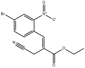 2-Propenoic acid, 3-(4-bromo-2-nitrophenyl)-2-(cyanomethyl)-, ethyl ester, (2E)- Structure