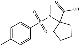 Cyclopentanecarboxylic acid, 1-[methyl[(4-methylphenyl)sulfonyl]amino]- Structure