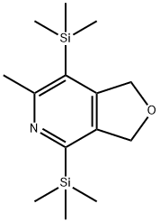 Furo[3,4-c]pyridine, 1,3-dihydro-6-methyl-4,7-bis(trimethylsilyl)- Structure
