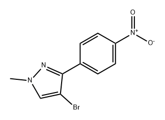 1H-Pyrazole, 4-bromo-1-methyl-3-(4-nitrophenyl)- Structure