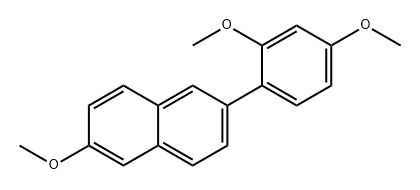 Naphthalene, 2-(2,4-dimethoxyphenyl)-6-methoxy- Structure