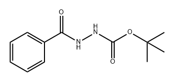 Hydrazinecarboxylic acid, 2-benzoyl-, 1,1-dimethylethyl ester 구조식 이미지