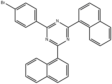 1,3,5-Triazine, 2-(4-bromophenyl)-4,6-di-1-naphthalenyl- Structure