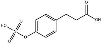 Benzenepropanoic acid, 4-(sulfooxy)- Structure