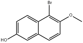 2-Naphthalenol, 5-bromo-6-methoxy- Structure
