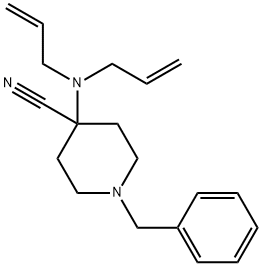 4-Piperidinecarbonitrile, 4-(di-2-propen-1-ylamino)-1-(phenylmethyl)- Structure