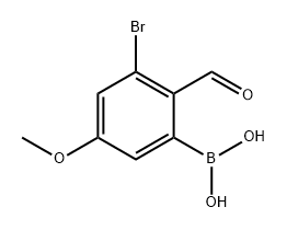 Boronic acid, B-(3-bromo-2-formyl-5-methoxyphenyl)- Structure