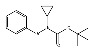 Hydrazinecarboxylic acid, 1-cyclopropyl-2-phenyl-, 1,1-dimethylethyl ester 구조식 이미지