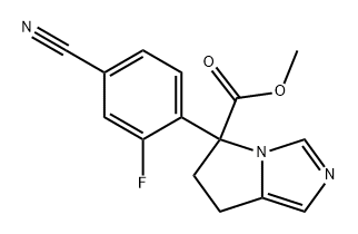 5H-Pyrrolo[1,2-c]imidazole-5-carboxylic acid, 5-(4-cyano-2-fluorophenyl)-6,7-dihydro-, methyl ester Structure