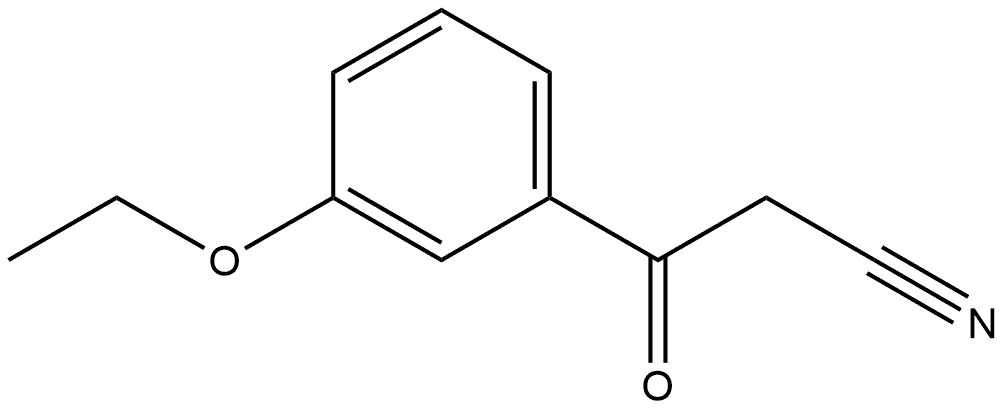 Benzenepropanenitrile, 3-ethoxy-β-oxo- 구조식 이미지