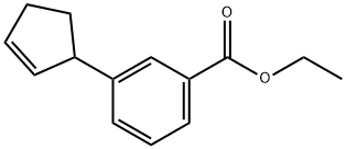 Benzoic acid, 3-(2-cyclopenten-1-yl)-, ethyl ester 구조식 이미지