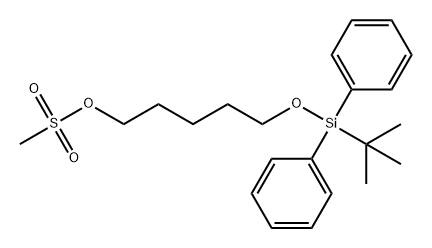 1-Pentanol, 5-[[(1,1-dimethylethyl)diphenylsilyl]oxy]-, 1-methanesulfonate 구조식 이미지