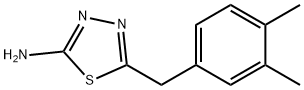 5-[(3,4-Dimethylphenyl)methyl]-1,3,4-thiadiazol-2-amine 구조식 이미지