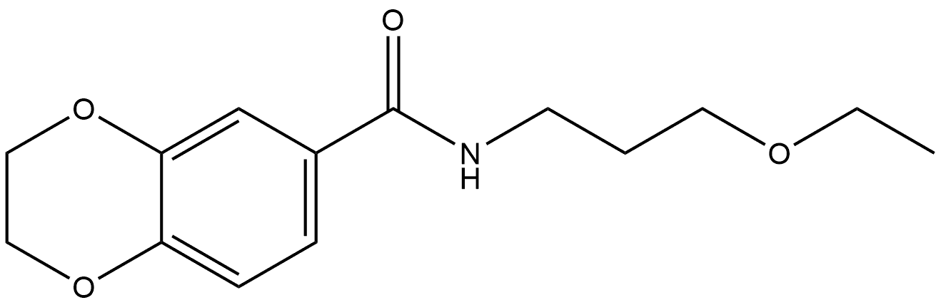 N-(3-Ethoxypropyl)-2,3-dihydro-1,4-benzodioxin-6-carboxamide Structure