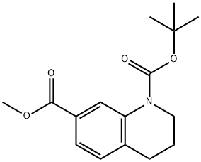 1,7(2H)-Quinolinedicarboxylic acid, 3,4-dihydro-, 1-(1,1-dimethylethyl) 7-methyl ester Structure