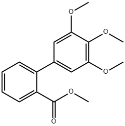 [1,1'-Biphenyl]-2-carboxylic acid, 3',4',5'-trimethoxy-, methyl ester Structure