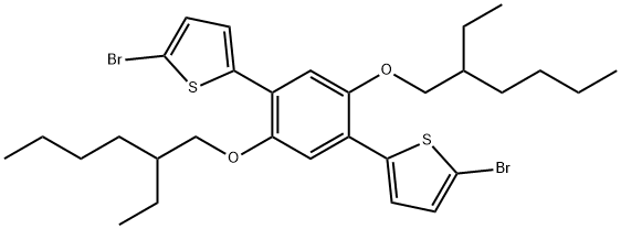 5,5'-(2,5-bis((2-ethylhexyl)oxy)-1,4-phenylene)bis(2-bromothiophene) Structure